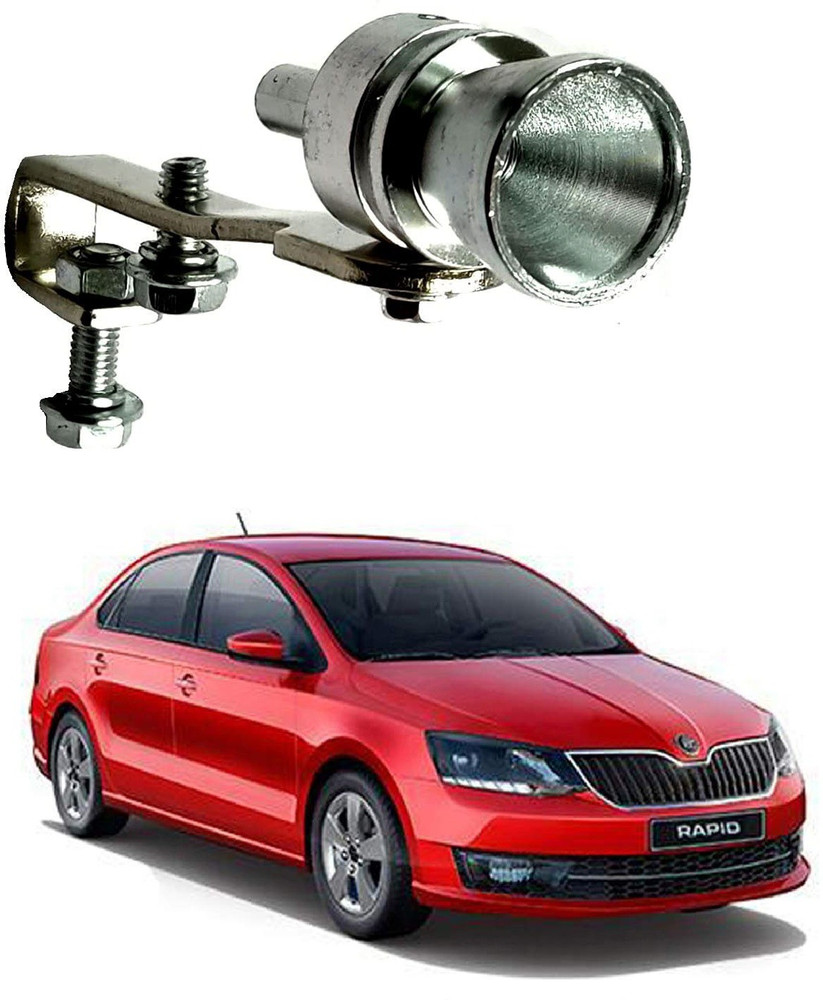 A2D Turbo Type Sound Whistle Car Silencer Exhaust Silver for Skoda