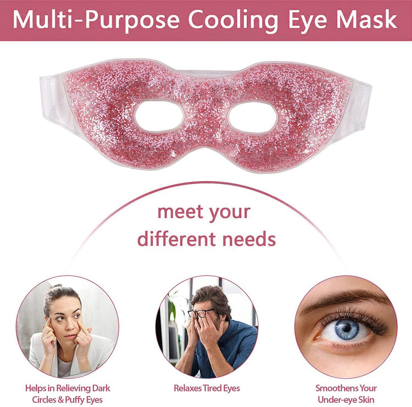 Zureni ZREGM05 Cooling Gel Eye Mask Reusable Ice Pack for Women