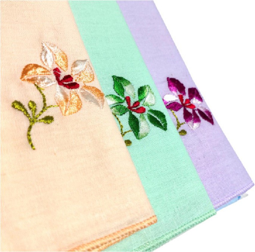 Wholesale designer embroidery handkerchief with Many Designs and Practical  Uses 