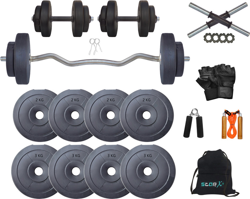 STARX STARX Fitness Kit 20Kg Pvc Plates 2KgX4 3kgx4 with 3Ft Rod and SX1 Fitness Kit Fitness Accessory Kit Kit Buy STARX STARX Fitness Kit 20Kg Pvc Plates 2KgX4 3kgx4 with 3Ft Rod