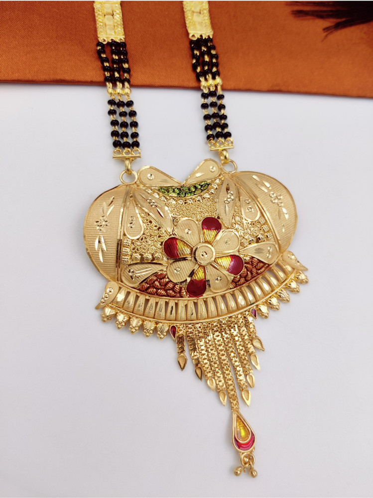 Gold traditional mangalsutra on sale