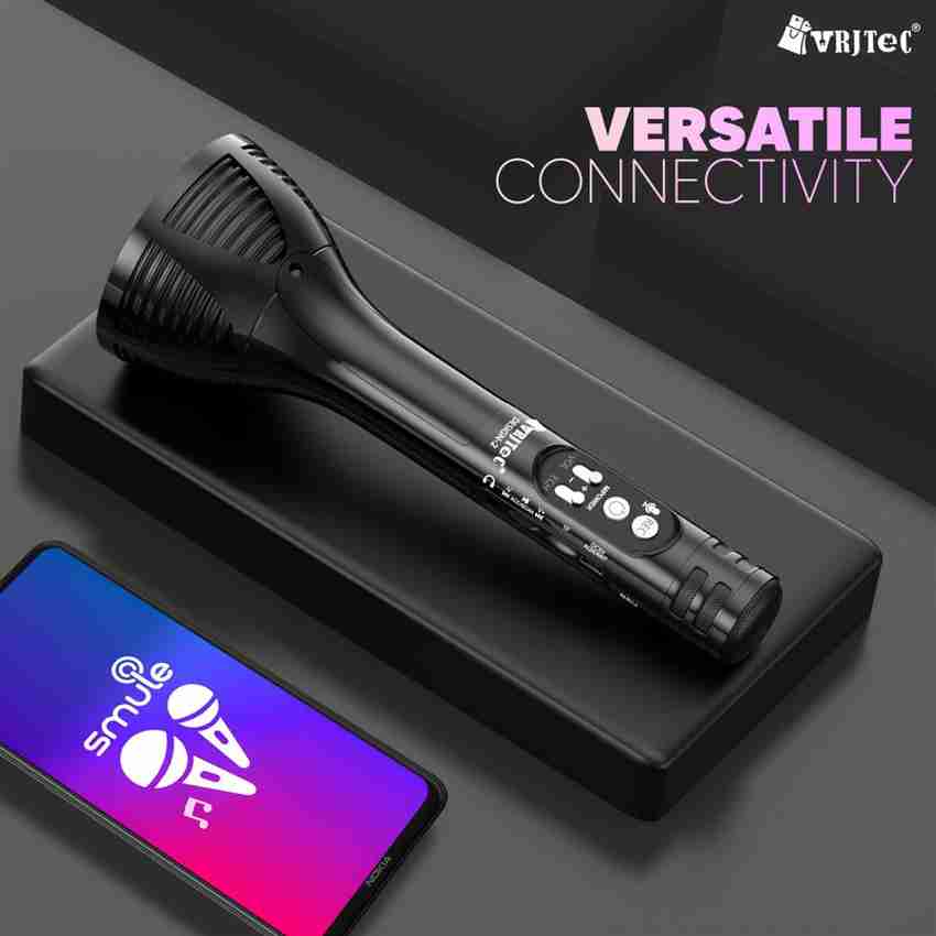 VRJTEC Design 2 Wireless Bluetooth Karaoke Microphone Portable