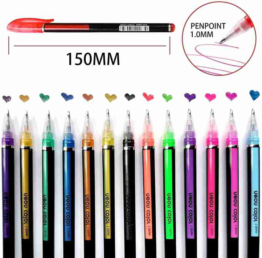 Levin 12 Colors Self-Outline Metallic Markers