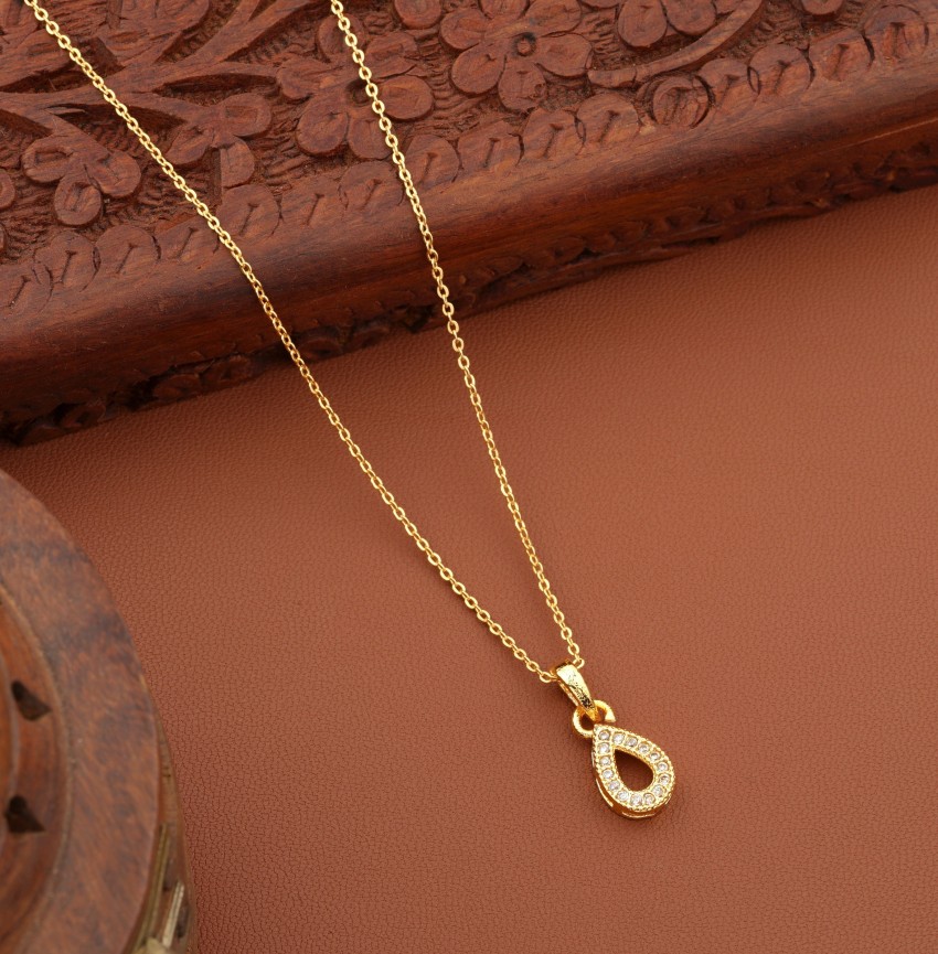 Vraj india R name letter Diamond Pendant locket chain with ring & bracelet  for girls, women Gold-plated Beads Alloy Pendant Price in India - Buy Vraj  india R name letter Diamond Pendant