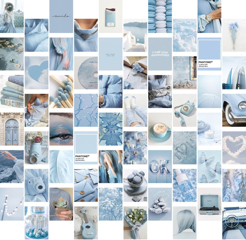 50PCS Blue Wall Collage Kit Aesthetic Pictures Fresh India  Ubuy