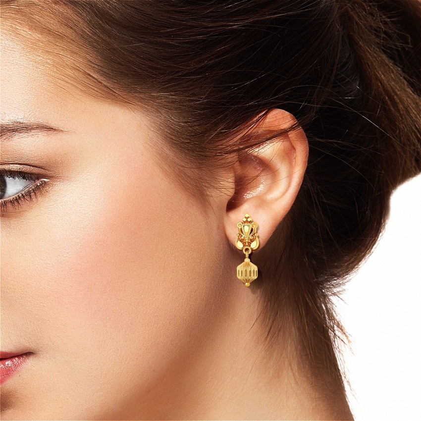 Buy Joyalukkas Impress Collection 22k Yellow Gold Stud Earrings online   Looksgudin