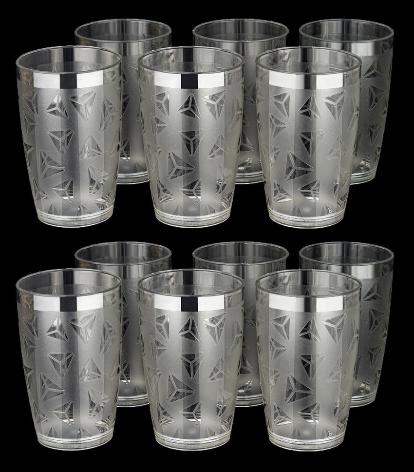 Sentricus Pack of 12 Water Juice Drinking Glasses Set Of 12