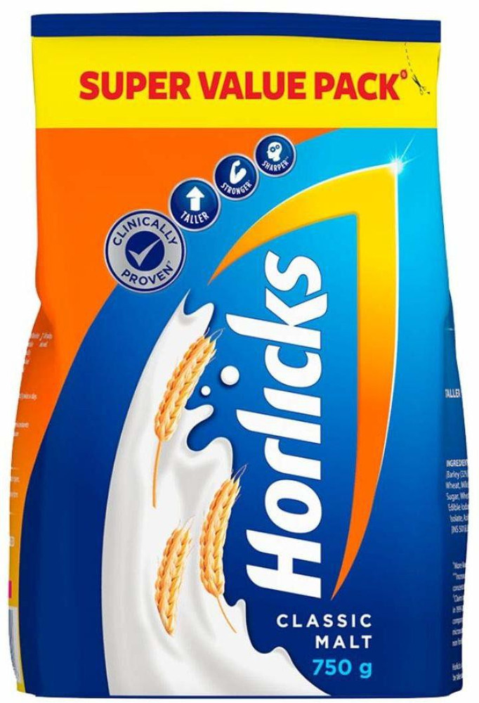 HORLICKS classic malt 750 gm pouch Price in India Buy HORLICKS classic malt 750 gm pouch online at Flipkart