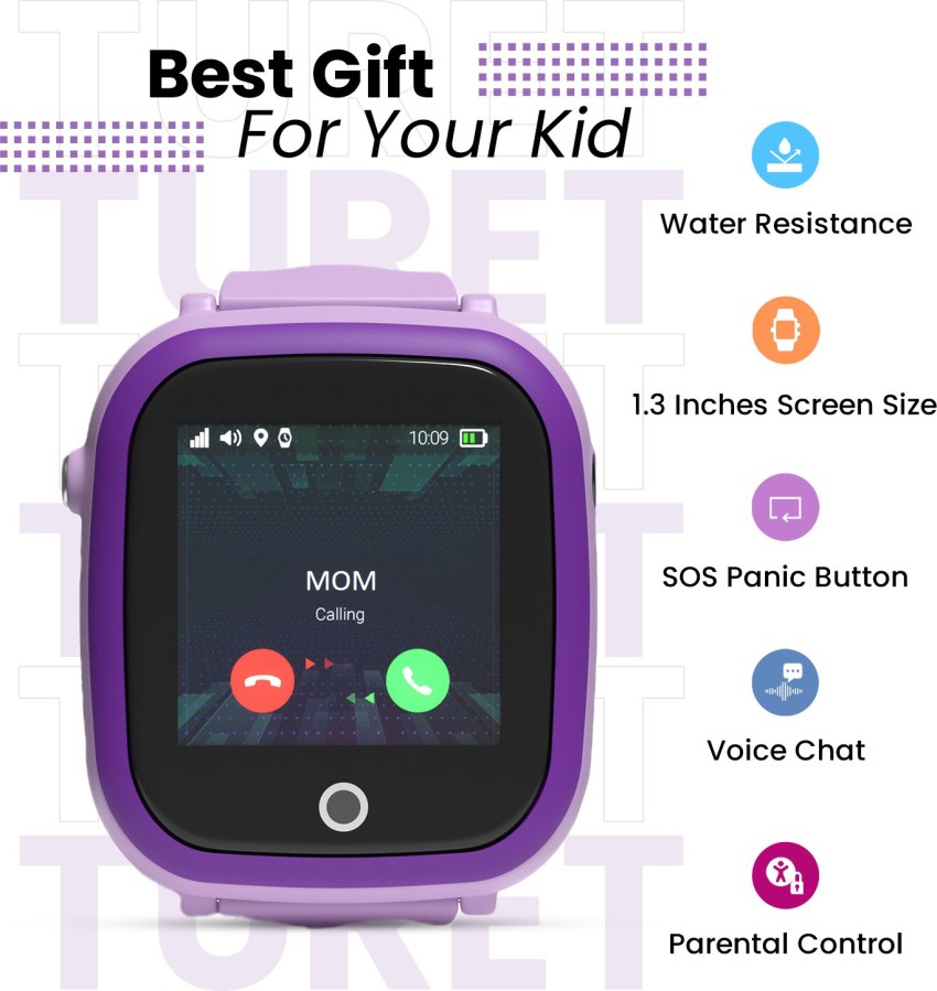 Turet Kids Phone GPS Smart Watch with Call,Message, Panic Button, Camera,  Long Battery Smartwatch Price in India - Buy Turet Kids Phone GPS Smart  Watch with Call,Message, Panic Button, Camera, Long Battery
