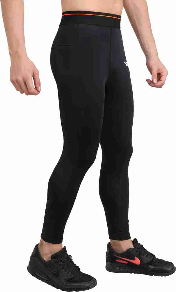 KYK Striped Men Black Tights - Buy KYK Striped Men Black Tights Online at  Best Prices in India