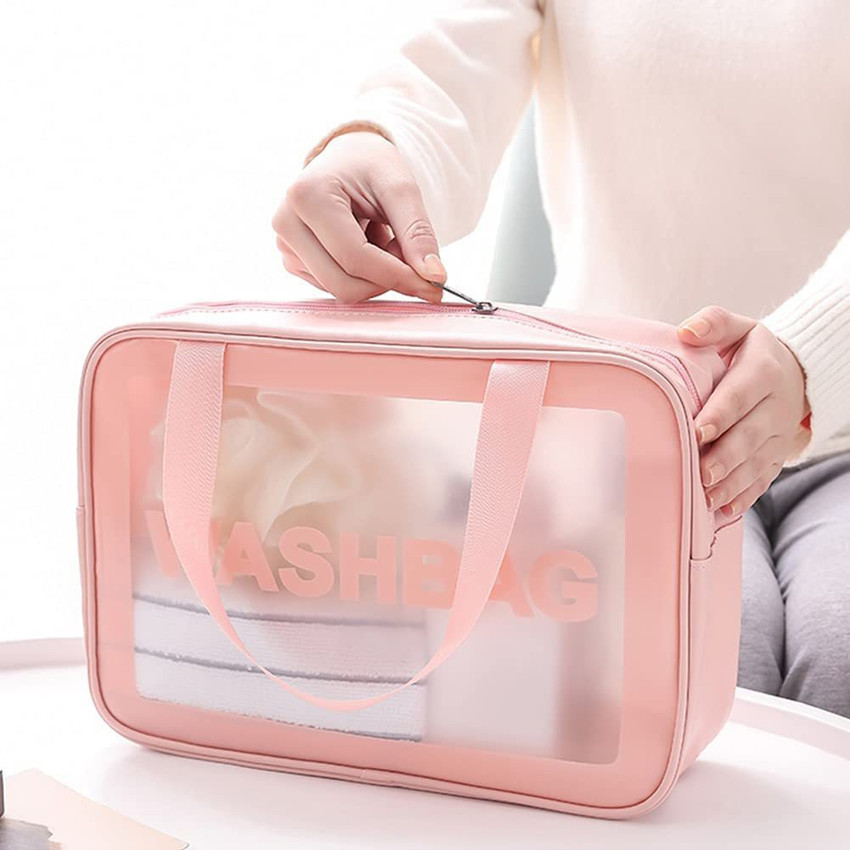 Transparent cosmetic bag hot sale