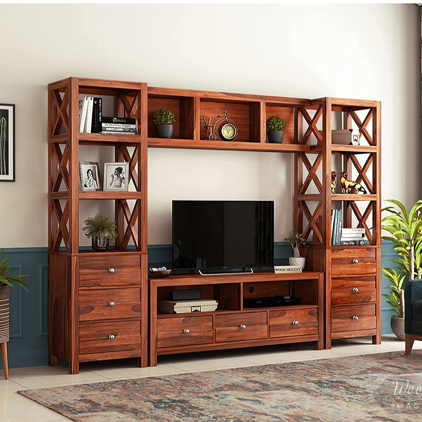 mounted wood tv stand