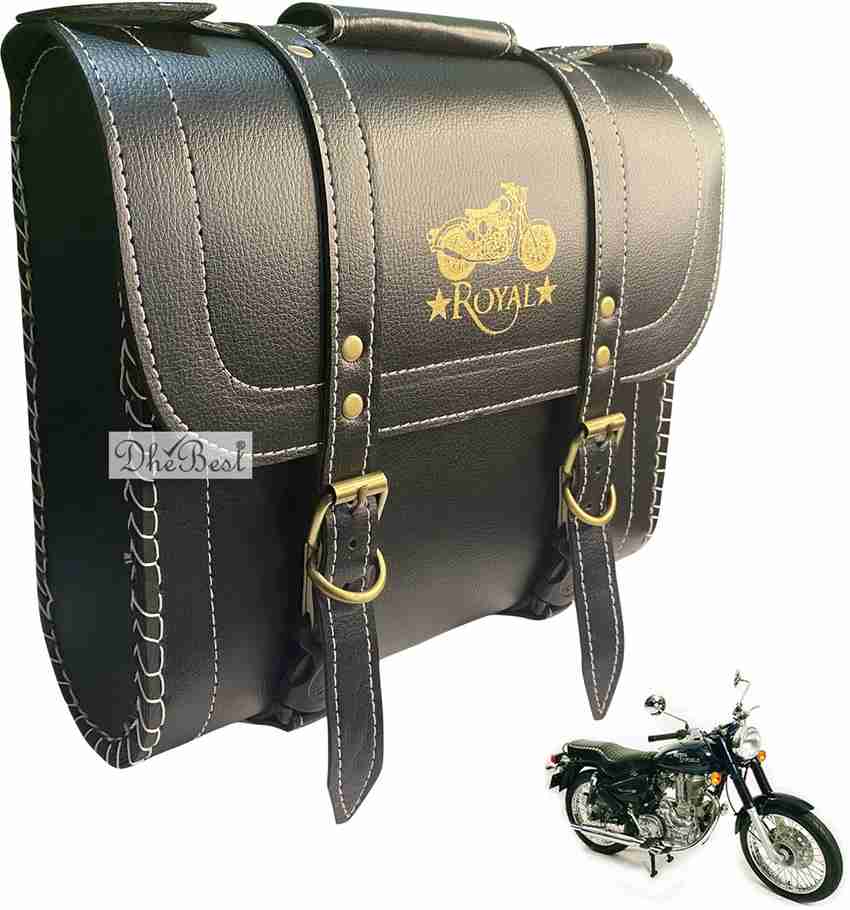 Dhe Best Bike Saddle Bag Waterproof Golden Buckle Black for Royal Enfield Battle Green Saddle Bag Black Leatherette Motorbike Saddlebag Price in India Buy Dhe Best Bike Saddle Bag Waterproof Golden