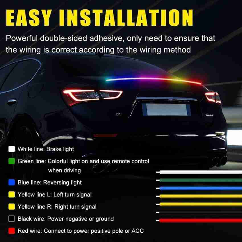 How to Install Car Rear Trunk LED Spoiler Kit 