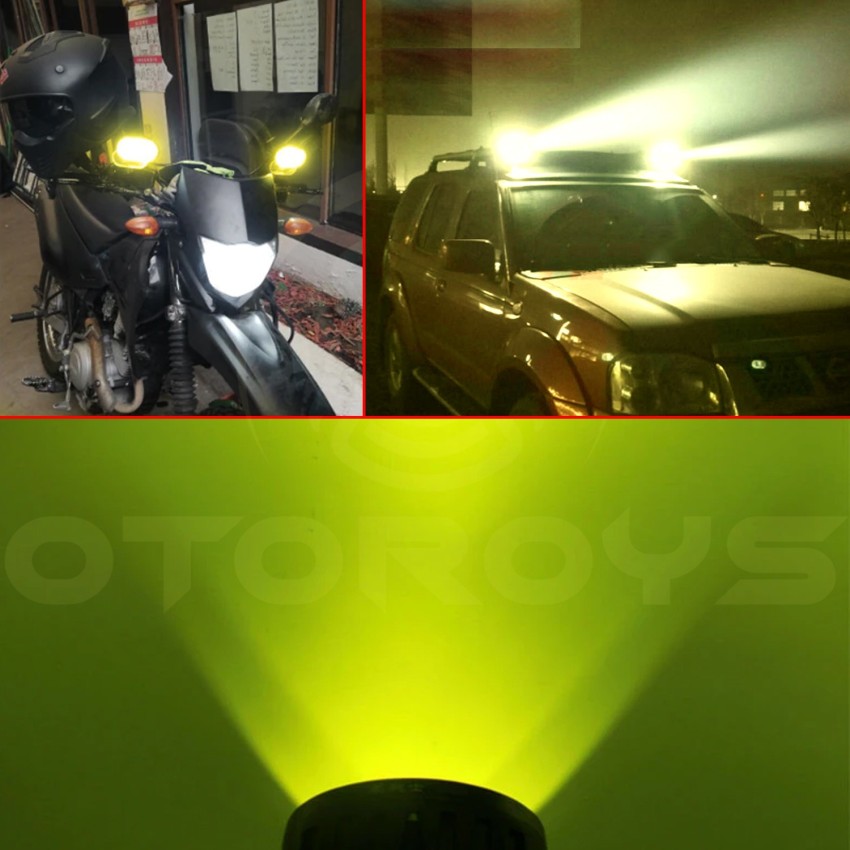 Otoroys Motorcycle and Car Light Led White and Yellow With Switch Fog Lamp  Motorbike LED (12 V, 36 W) Price in India - Buy Otoroys Motorcycle and Car  Light Led White and