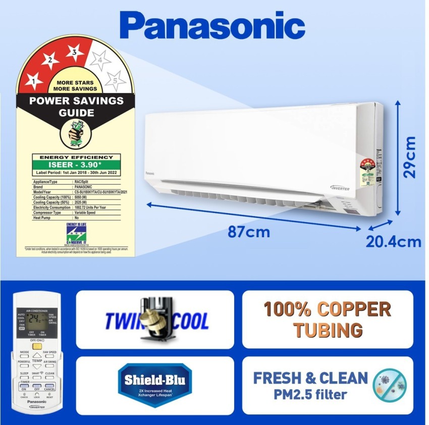 panasonic ac 1.5 ton 3 star split