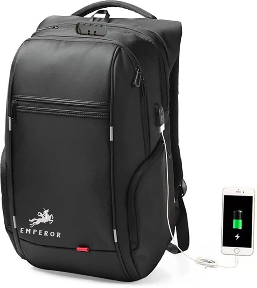 True Human Emperor Anti Theft Laptop Bag With combination security lock and USB HYBRID 35 L Laptop Backpack