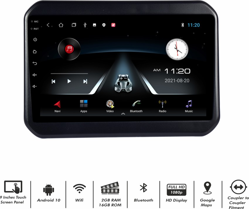 Hymn 10 Inch Full HD 1080 Touch Screen Double Din Player Android 10.1  Gorilla Glass IPS Display Car Stereo with GPS/Wi-Fi/Navigation/Mirror Link ( 2/16 GB) with Free LED Parking Camera Car Stereo Price