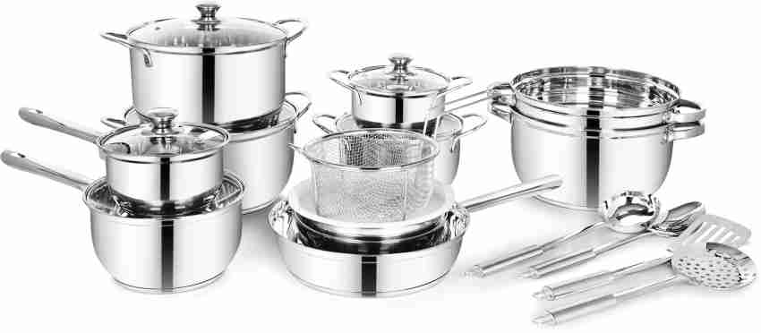 Mainstays Stainless Steel 10-Piece Cookware Set