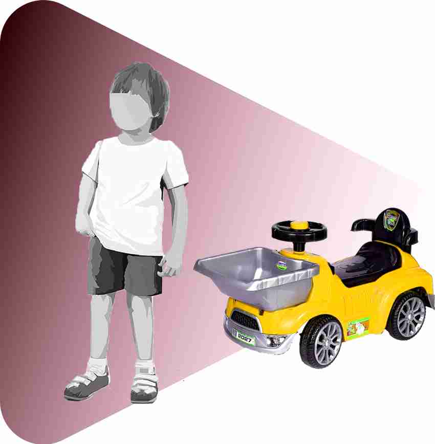 Reeco Toys Rider Push Car with Front Basket Horn and Music for