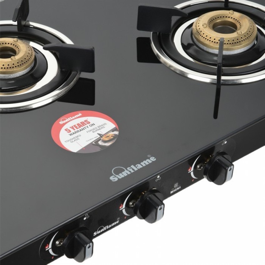 Sunflame toughened online glass gas stove