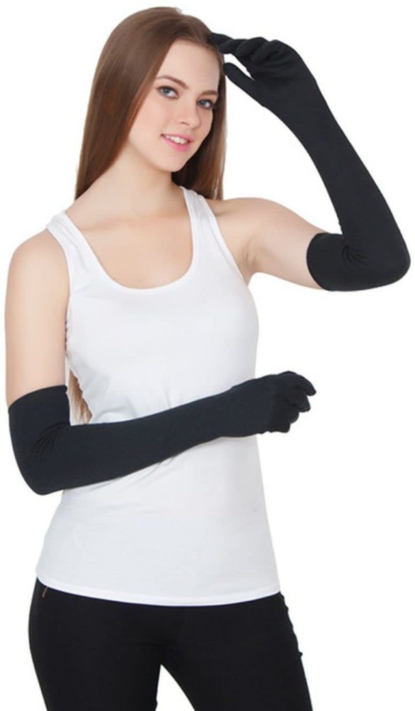 Uniqella Women Cotton Long Driving UV Sun Protection Gloves