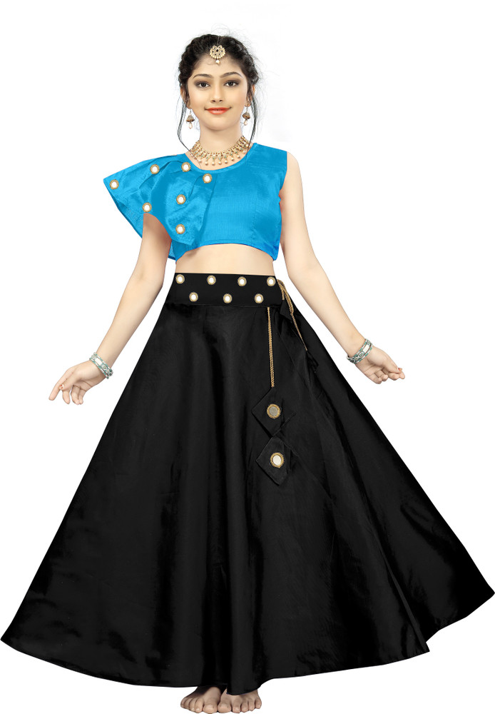 LIZUL Girls Lehenga Choli Ethnic Wear Embellished Lehenga u0026 Crop Top Price  in India - Buy LIZUL Girls Lehenga Choli Ethnic Wear Embellished Lehenga u0026 Crop  Top online at Flipkart.com