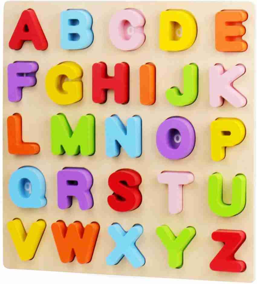 BILLIOTEAM 26 Pcs 6 Wooden Craft Letters,Natural Blank Unfinished Wooden Capital Alphabet Letters for Kids Learning Gift,DIY Painting,Letter Board,Ho