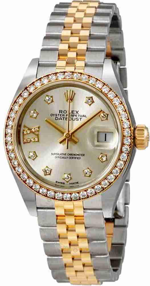 Rolex datejust sales silver face