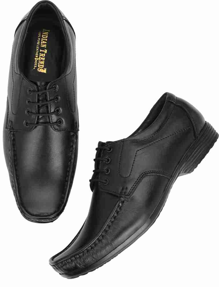 Pure leather black shoes for mens best sale