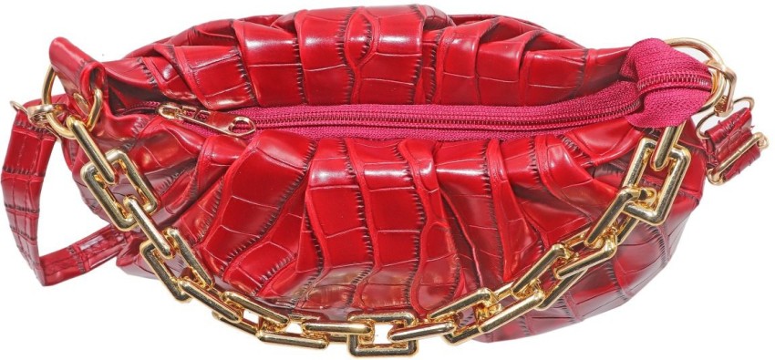 Viradiya's Red Hand-held Bag Crocodile style PU-LEATHER Premium material &  Stylish Cloud shape Sling bags Red - Price in India