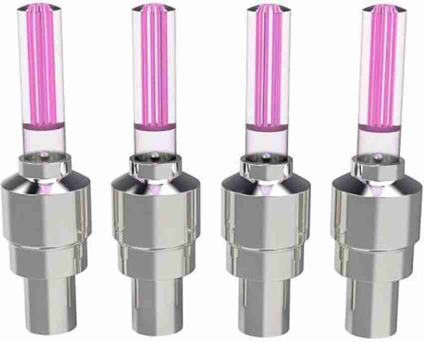 Pink tire top valve caps