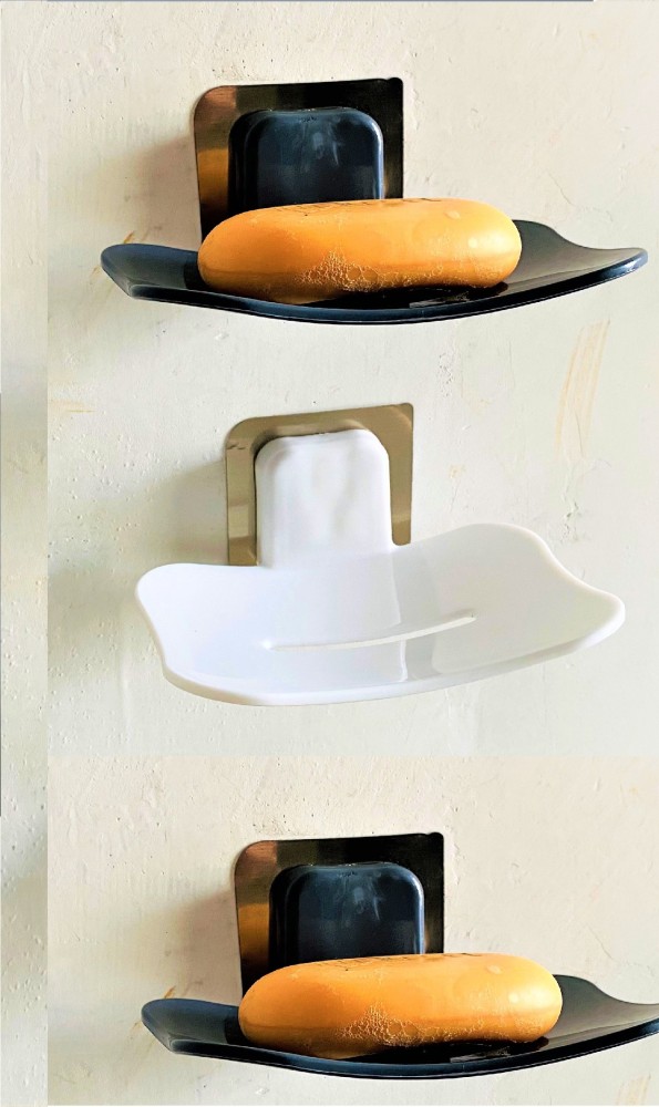 Self-Adhesive Soap Holder Dish Bathroom Shower Storage Plate Wall