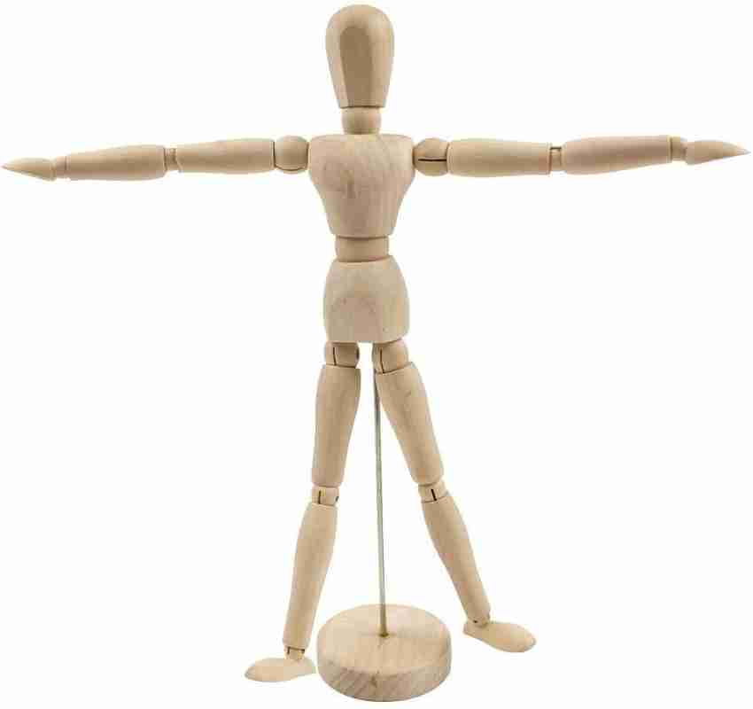 13'' Wood Artist Drawing Manikin Jointed Mannequin with Base and Flexible  Body Perfect for Home Decoration/Drawing (13 Male)