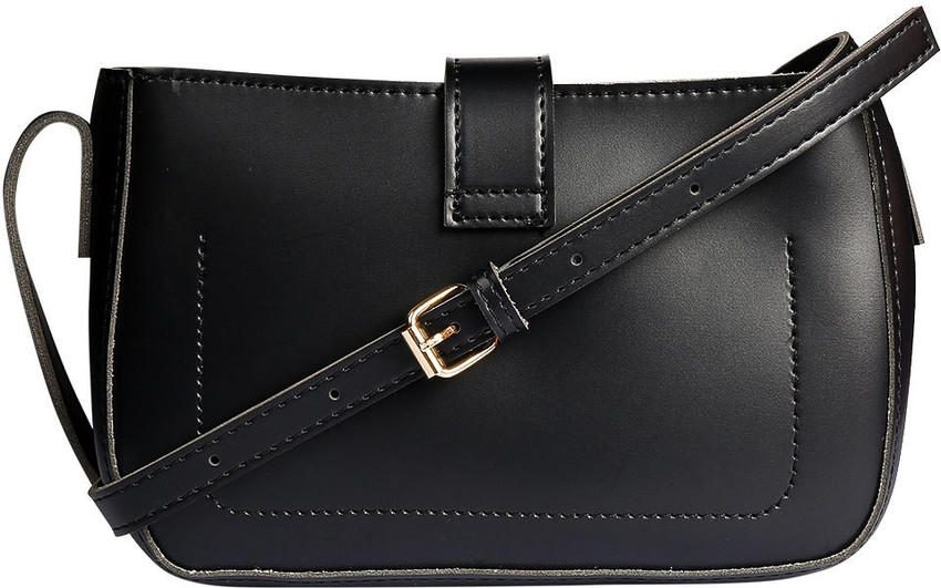 Miniso black sling bag store