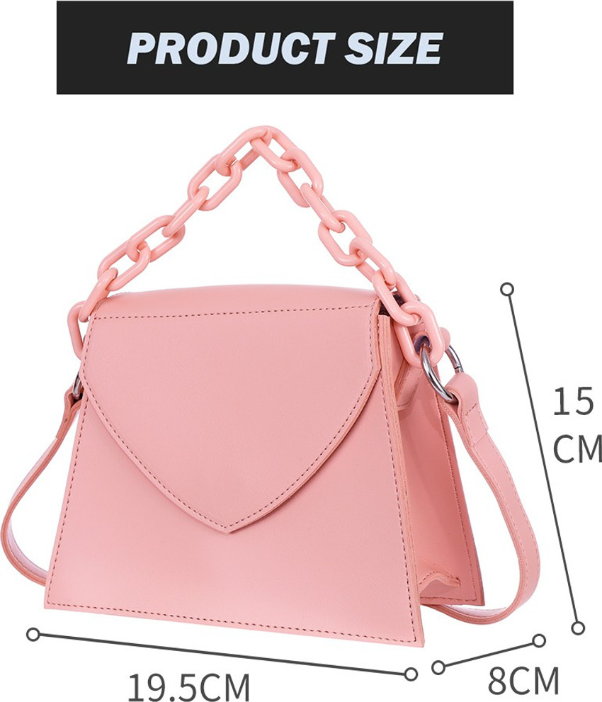 MINISO Pink Sling Bag Women s Sling bag Chain Series Handheld Crossbody Bag for Women Ladies Girls Pink Price in India Flipkart