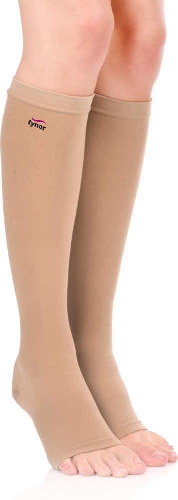 Tynor Compression Stocking Mid Thigh Classic, Beige, Large, Pack of 2