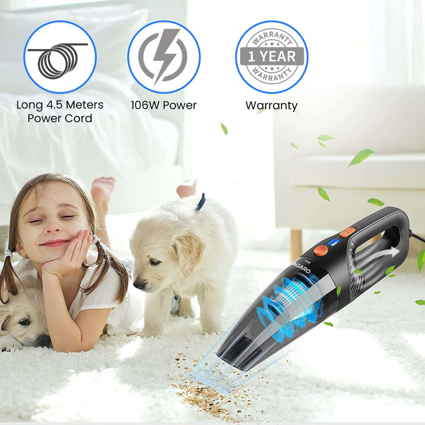Long handheld vacuum clearance