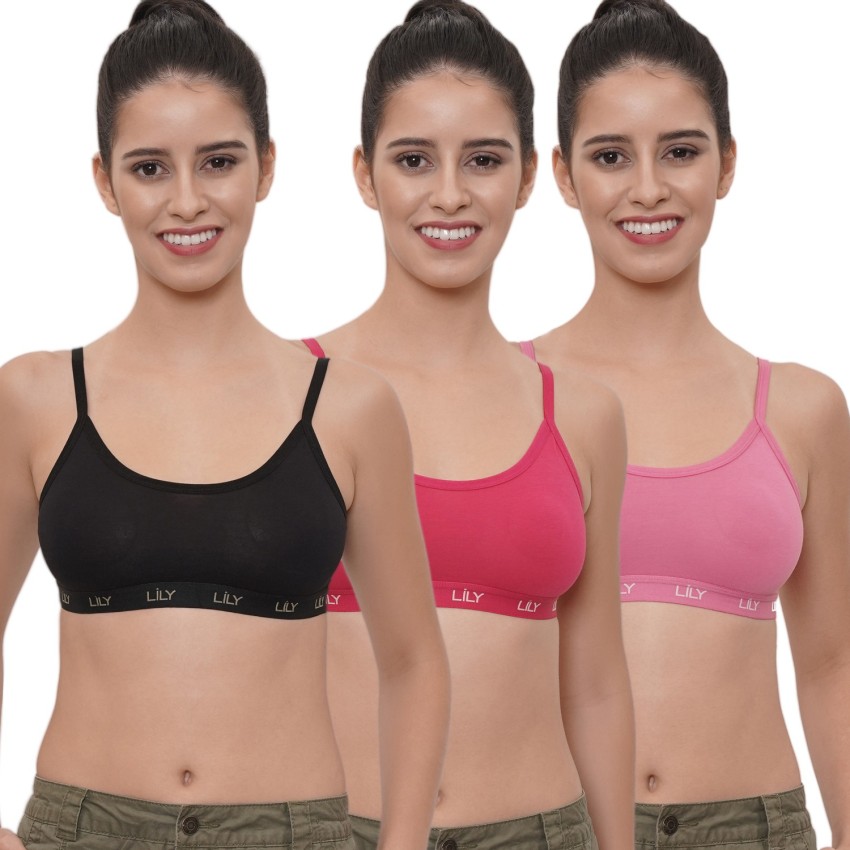 LILY Lily Cotton Non Padded Sports Bra Women Sports Non Padded Bra - Buy LILY  Lily Cotton Non Padded Sports Bra Women Sports Non Padded Bra Online at  Best Prices in India