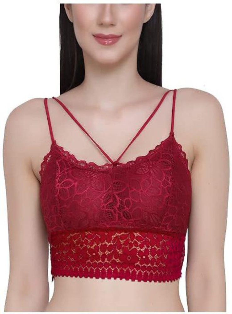 Buy Hothy Women Multicolor Lace, Net Pack Of 2 Bralette Non Padded