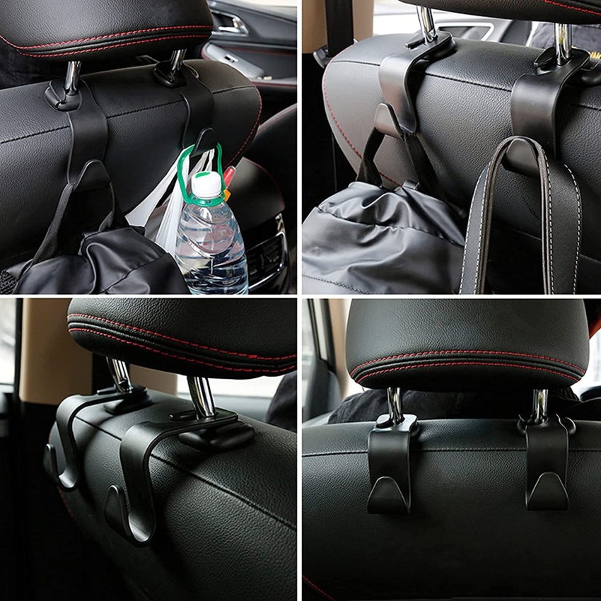 4pcs Car Headrest Hooks Car Seat Hooks For Purses And Bags, Universal Car  Purse Hanger Automotive Head Rest Hooks Car Organization Auto Seat  Organizer, Black S Type