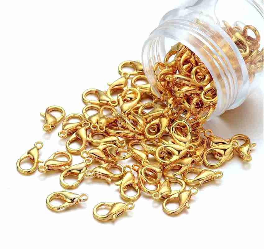 The Bling Stores Jewellery Making Golden Lobster Clasps Claw Hooks (pack of  50) Metal Beaded Charm Price in India - Buy The Bling Stores Jewellery  Making Golden Lobster Clasps Claw Hooks (pack
