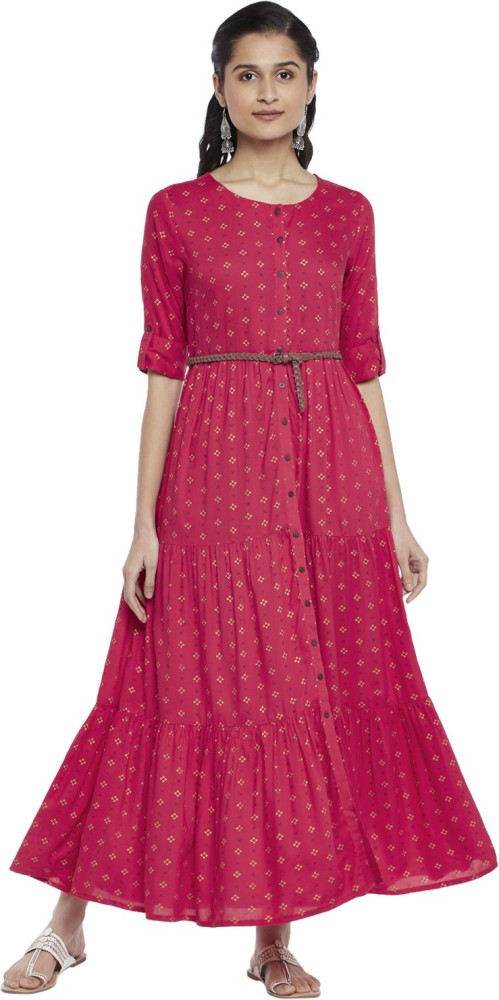 Akkriti by Pantaloons Women Maxi Pink Dress - Buy Akkriti by