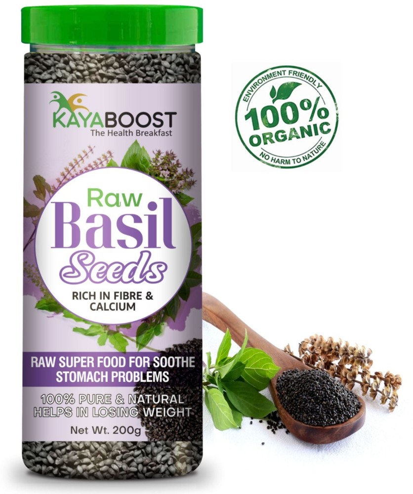 KAYABOOST Raw Basil Seeds Rich in Protein Fibre Edible