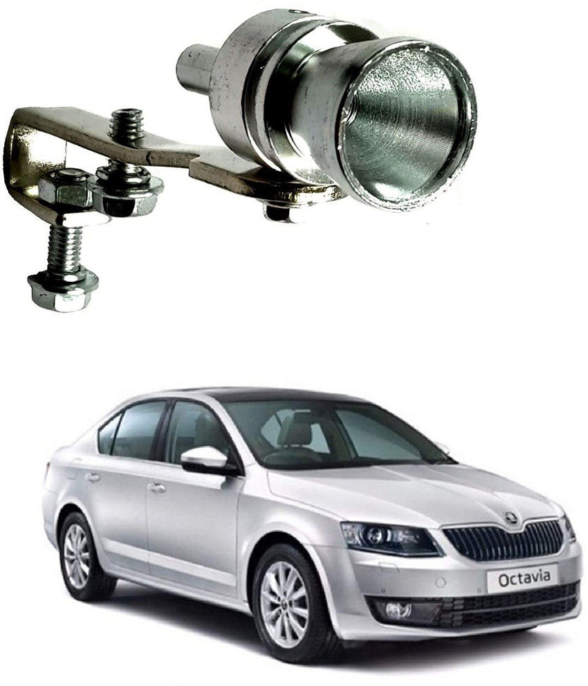 A2D Turbo Type Sound Whistle Car Silencer Exhaust Silver for Skoda
