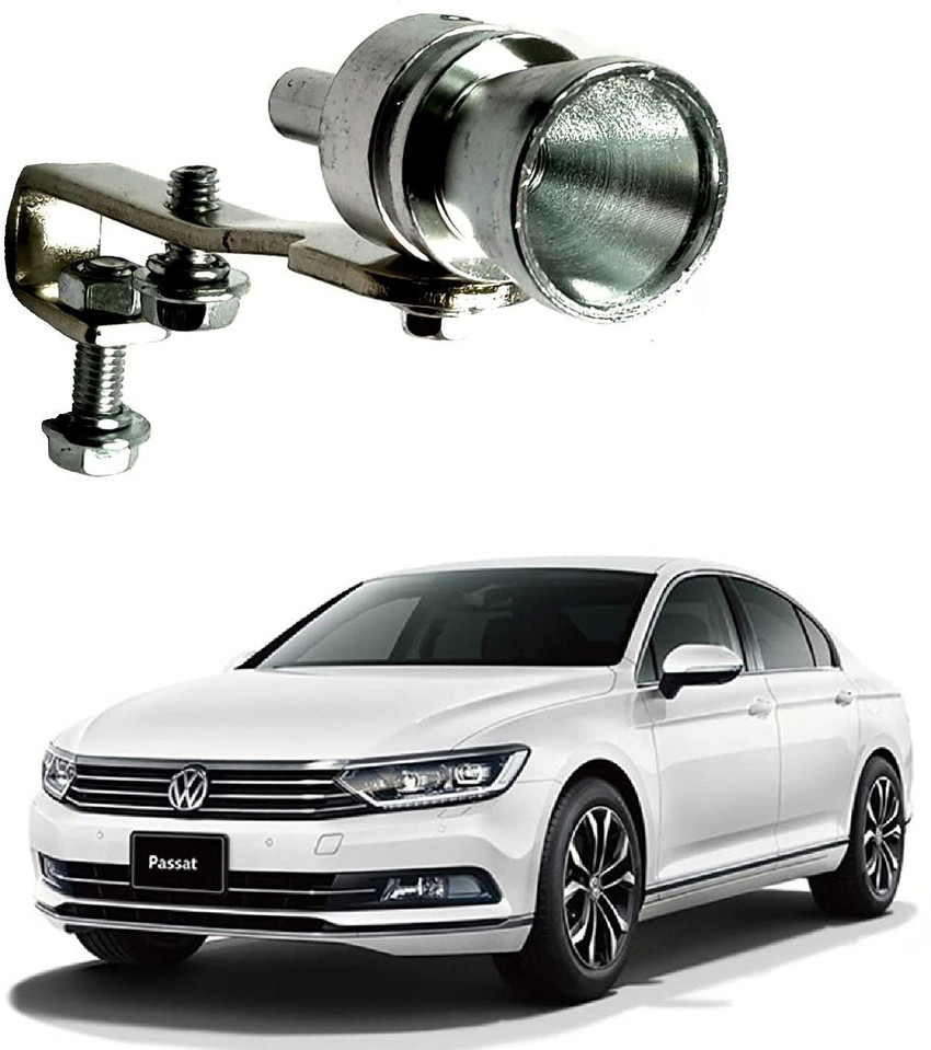 A2D Turbo Type Sound Whistle Car Silencer Exhaust Silver for