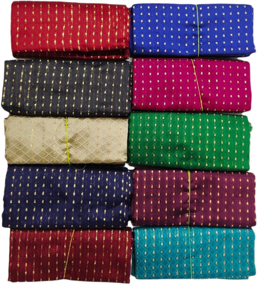Mali Brocade Solid Blouse Material Price in India Buy Mali