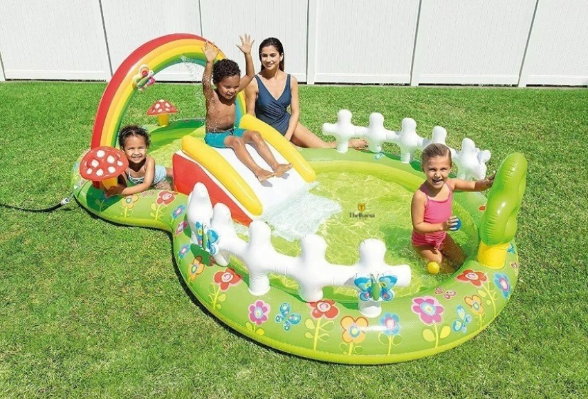 THELHARSATOYS Inflatable Swimming pool For Kids With Slide & Get 3 Nozzle  Electric Pump Free Inflatable Swimming Pool Price in India - Buy  THELHARSATOYS Inflatable Swimming pool For Kids With Slide & Get 3 Nozzle  Electric Pump Free Inflatable