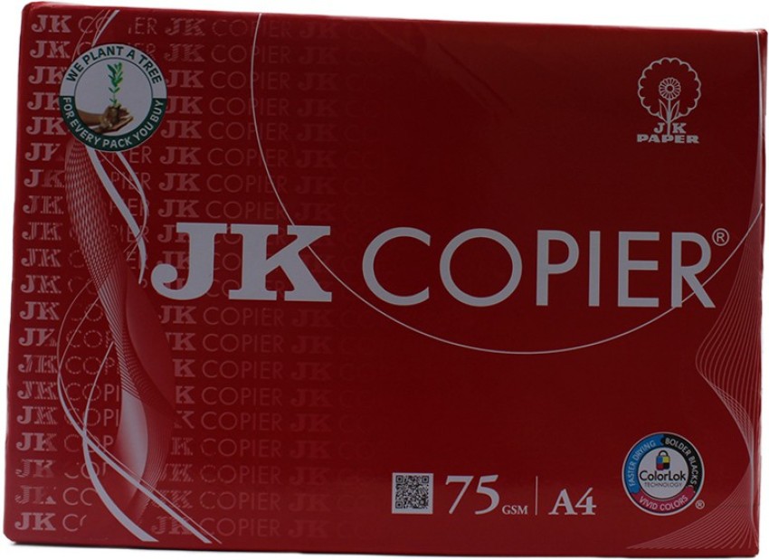 JK Copier JK COPIER 500 SHEETS A4 PRINTING PAPER UNRULED A4  75 gsm Printer Paper - Printer Paper