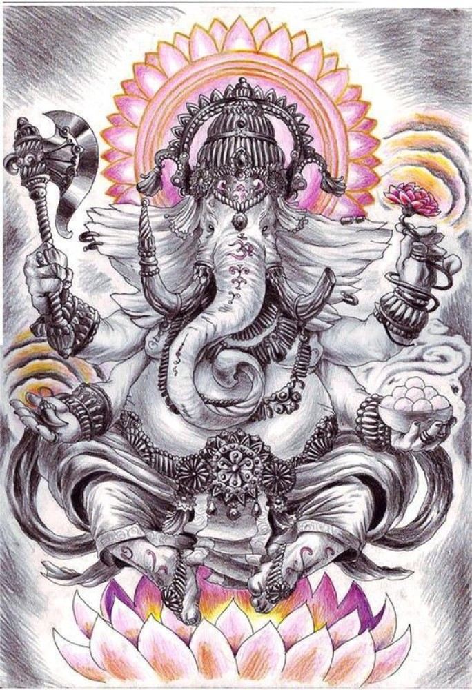 Shiva and Ganesha by artist Bhaskar Chitrakar – Image, Painting | Mojarto
